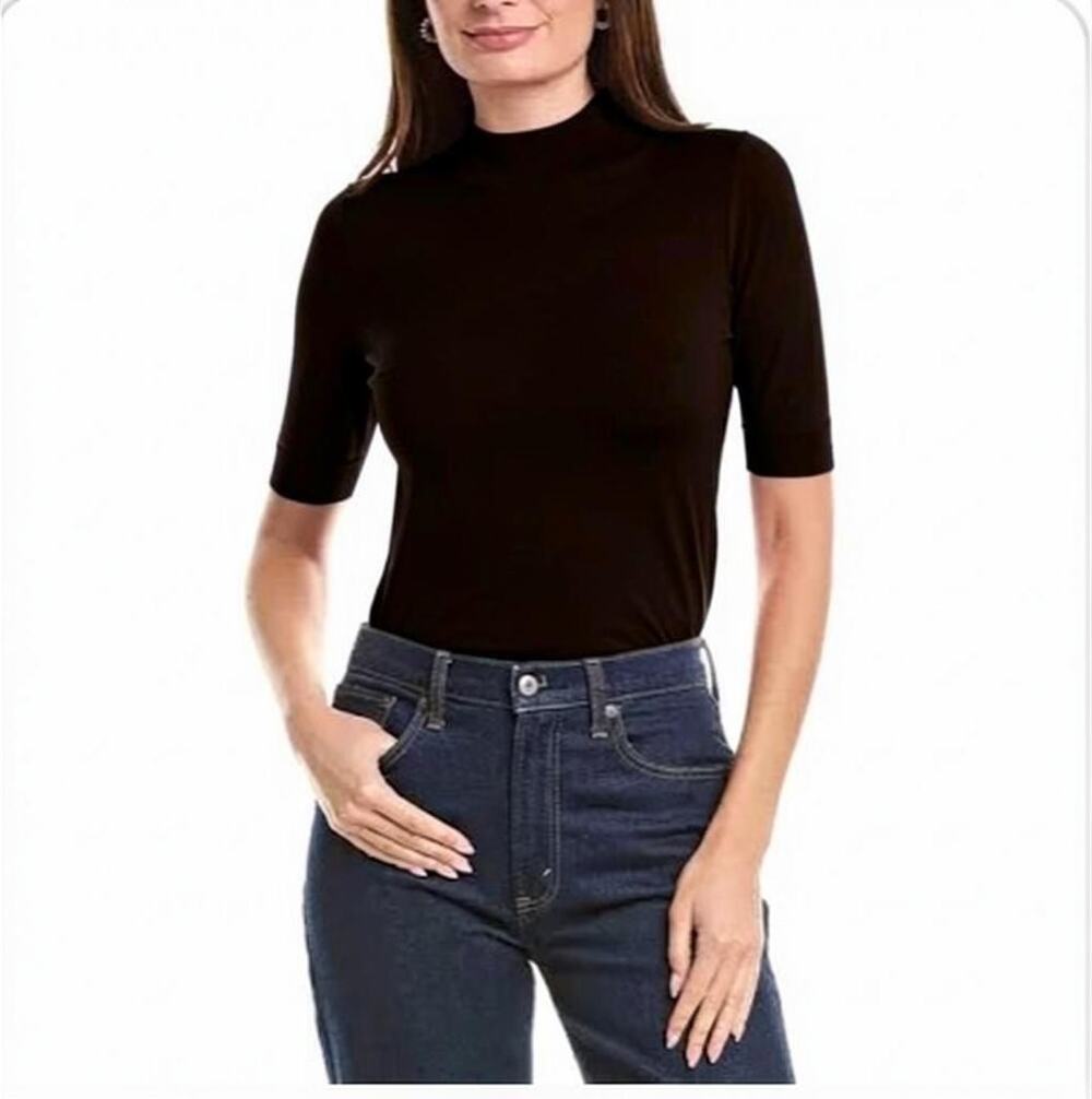 Lafayette 148 New York Mock Neck Pullover Knit Sweater Women's Size S NWOT